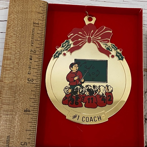 Vintage G Duchin #1 Coach 24kt Christmas ornament - Picture 7 of 9